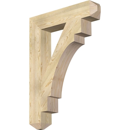 Ekena Millwork Merced Craftsman Rough Sawn Bracket, Douglas Fir, 6"W x 32"D x 44"H BKT06X32X44MRC04RDF
